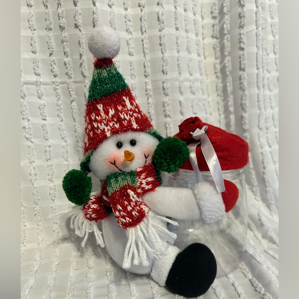 Festive Snowman Holiday Decor with Red and Green Accents